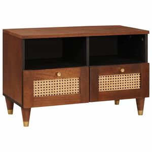 vidaXL Meuble TV Marron 70 x 33,5 x 46 cm Bois de mangue massif