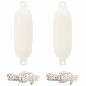 vidaXL Fenders de bateau 2 pc &Oslash; 14 x 50 cm Blanc PVC