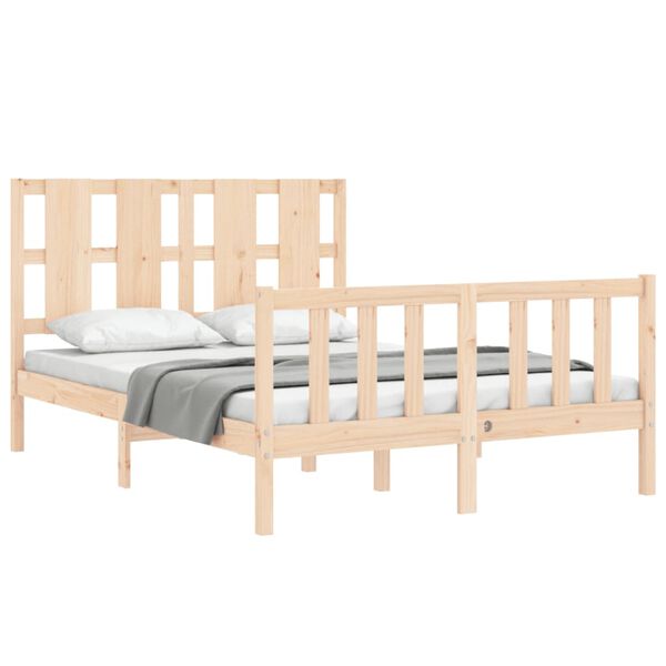 vidaXL Cadre de lit sans matelas 140x190 cm bois de pin massif