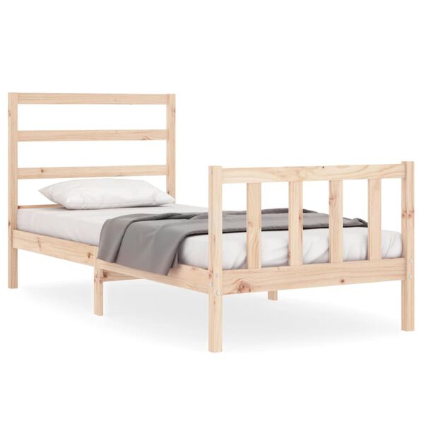 vidaXL Cadre de lit sans matelas 90x190 cm bois de pin massif