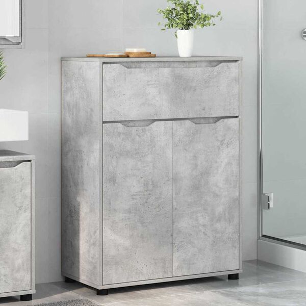 vidaXL Cabinet de salle de bain Gris b&eacute;ton 72,5 x 36,5 x 100 cm