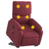 vidaXL Fauteuil inclinable de massage Rouge bordeaux Tissu