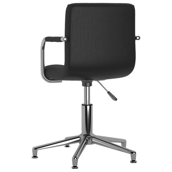 vidaXL Chaise pivotante de salle &agrave; manger Noir Similicuir
