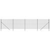vidaXL Cl&ocirc;ture en treillis m&eacute;tallique anthracite 1,8x10 m