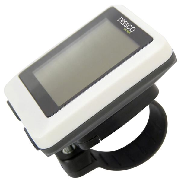 Dresco Ordinateur sans fil de v&eacute;lo 12 fonctions Blanc