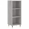 vidaXL Buffet haut Sonoma gris 34,5x34x180 cm Bois d'ing&eacute;nierie