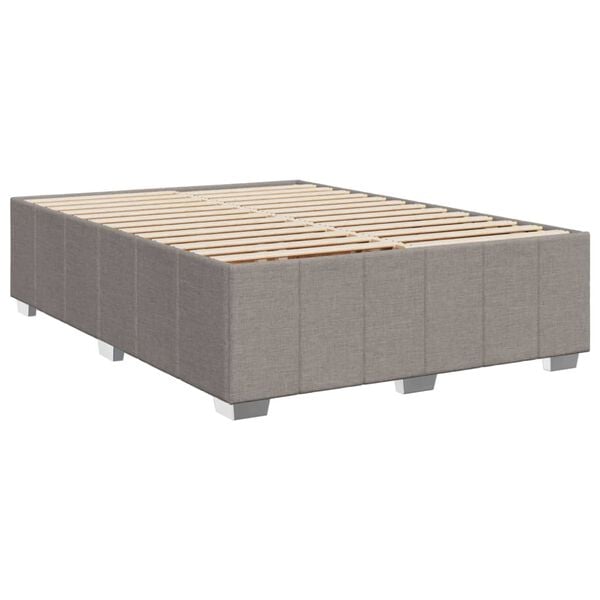 vidaXL Cadre de lit sans matelas taupe 160x200 cm tissu