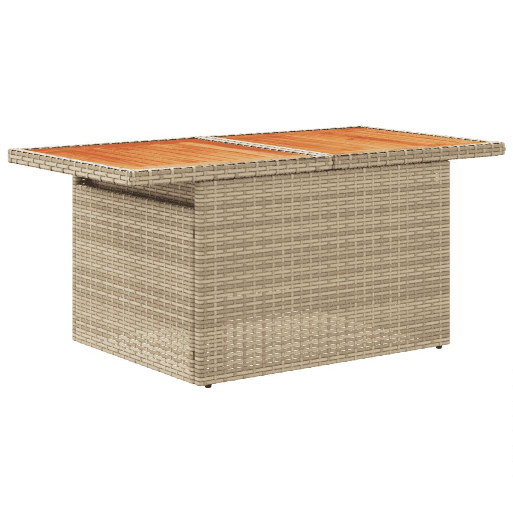vidaXL Salon de jardin avec coussins 8 pcs beige résine tressée