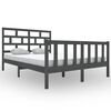 vidaXL Cadre de lit Gris Bois de pin massif 140x200 cm