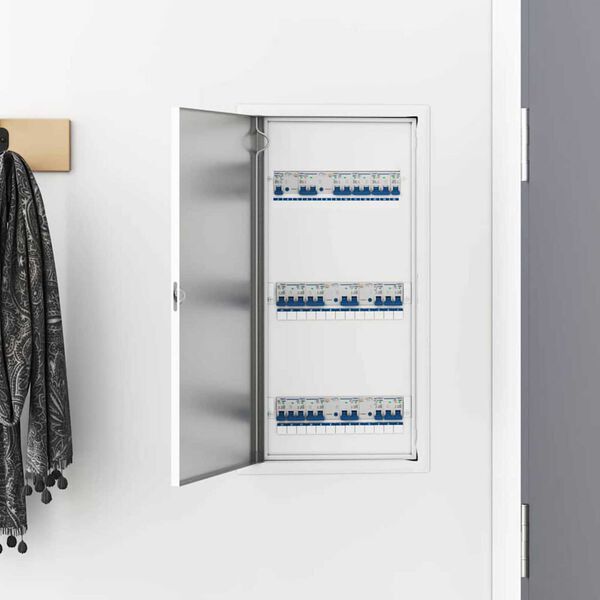 vidaXL Panneau d'Acc&egrave;s Blanc 63 x 33 x 3 cm Acier