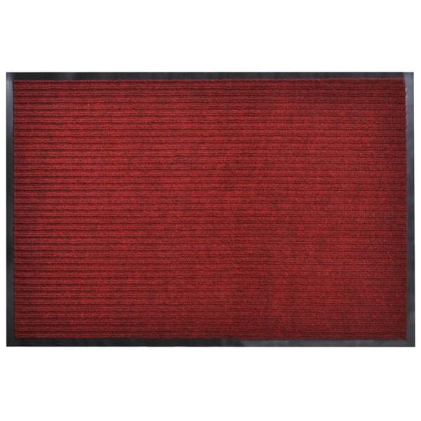 vidaXL Tapis d'entrée rouge 90 x 60 cm PVC