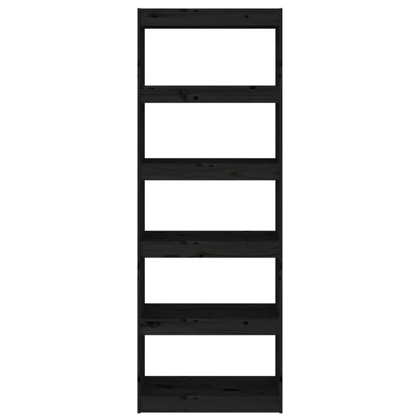 vidaXL Bibliothèque/Séparateur de pièce Noir 60x30x167,5 cm Pin massif