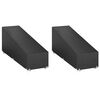 vidaXL Housses pour chaise longue 2 pcs 12 œillets 205x75x40/70 cm PE