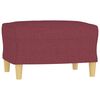 vidaXL Canap&eacute; &agrave; 3 places avec repose-pieds Rouge bordeaux 180 cm Tissu