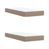 vidaXL Sommier &agrave; lattes de lit avec matelas Cappuccino 200x200 cm
