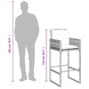 vidaXL Tabourets de bar jardin coussins lot de 2 gris résine tressée