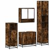 vidaXL Ensemble meubles salle de bain 4 pcs ch&ecirc;ne fum&eacute; bois ing&eacute;nierie