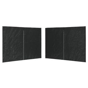 vidaXL Paroi de tente de r&eacute;ception 2pcs fermeture &eacute;clair PE Anthracite