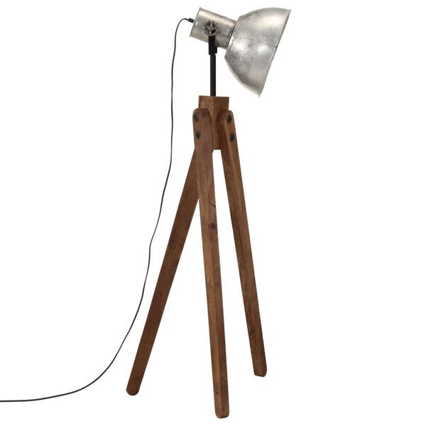 vidaXL Lampadaire 25 W argent vintage 45x45x120 cm E27
