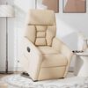 vidaXL Fauteuil inclinable &eacute;lectrique beige tissu microfibre