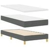 vidaXL Lit &agrave; ressorts avec matelas Gris fonc&eacute; 90 x 190 cm tissu