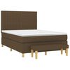 vidaXL Sommier &agrave; lattes de lit avec matelas Marron fonc&eacute; 140x190 cm