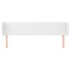 vidaXL T&ecirc;te de lit avec oreilles Blanc 183x23x78/88 cm Similicuir
