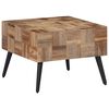 vidaXL Table basse gris 55x55x40 cm teck de r&eacute;cup&eacute;ration massif