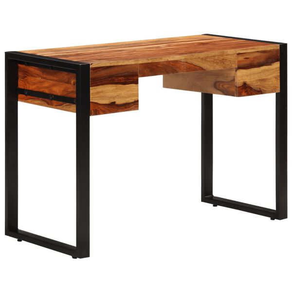 vidaXL Bureau avec 2 tiroirs 110x50x77 cm Bois solide de Sesham