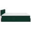 vidaXL Cadre de lit ottoman avec matelas vert fonc&eacute; 200x200 cm velours