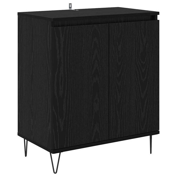 vidaXL Buffet Ch&ecirc;ne noir 60 x 35 x 70 cm Bois d'ing&eacute;nierie