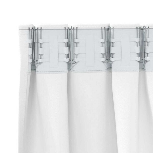 vidaXL Rideaux occultants avec anneaux 2 pcs Blanc pur 245 x 140 cm