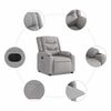 vidaXL Fauteuil inclinable &eacute;lectrique gris nuage tissu