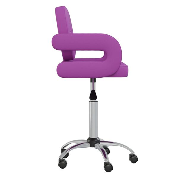 vidaXL Chaise pivotante de salle &agrave; manger Violet Similicuir