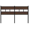 vidaXL T&ecirc;te de lit ch&ecirc;ne marron 135 cm acier et bois d'ing&eacute;nierie