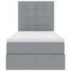 vidaXL Lit avec rangement et matelas Gris clair 100 x 200 cm Polyester