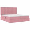 vidaXL Lit de Rangement avec matelas Rose 180 x 200 cm Velours