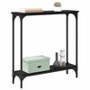 vidaXL Table console Ch&ecirc;ne noir 75 x 22,5 x 75 cm Bois d'ing&eacute;nierie
