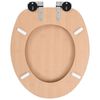 vidaXL Siège de toilette MDF Couvercle à fermeture en douceur Bambou