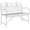 vidaXL Banc de jardin 2 -Seater 103,5 x 59 x 89 cm Acier Blanc antique