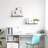 vidaXL &Eacute;tag&egrave;res murales flottantes 2 pcs Gris 60x23,5x3,8 cm MDF
