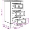 vidaXL Table de chevet Corona Blanc 35 x 32,5 x 58 cm Pin massif