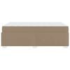 vidaXL Cadre de lit avec matelas Cappuccino 90 x 200 cm tissu