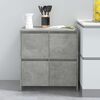 vidaXL Buffets 2 pcs Gris b&eacute;ton 70x41x75 cm Bois d'ing&eacute;nierie