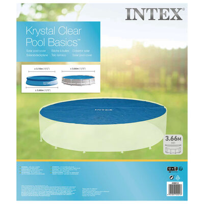 Intex Couverture solaire de piscine bleu 348 cm polyéthylène