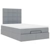 vidaXL Cadre de lit ottoman avec matelas gris clair 120x190 cm tissu