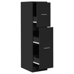 vidaXL Armoire d'apothicaire noir 30x41x118 cm bois d'ing&eacute;nierie