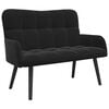 vidaXL Canap&eacute; deux places Noir 115 x 61 x 87 cm Velours