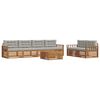 vidaXL Ensemble de canap&eacute;s d'ext&eacute;rieur 7 pcs Gris Naturel et Clair