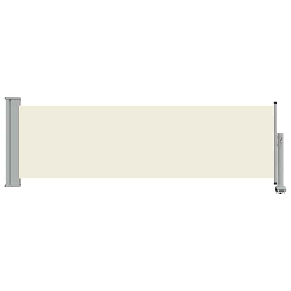 vidaXL Auvent lat&eacute;ral r&eacute;tractable de patio 80x300 cm Cr&egrave;me
